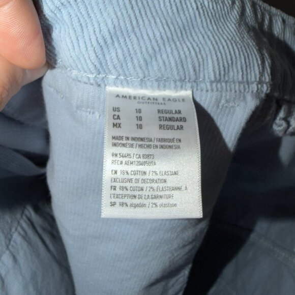 American Eagle Super High Rise A-Line Mini Skirt Button Front Women’s 10 Stretch - Picture 6 of 6